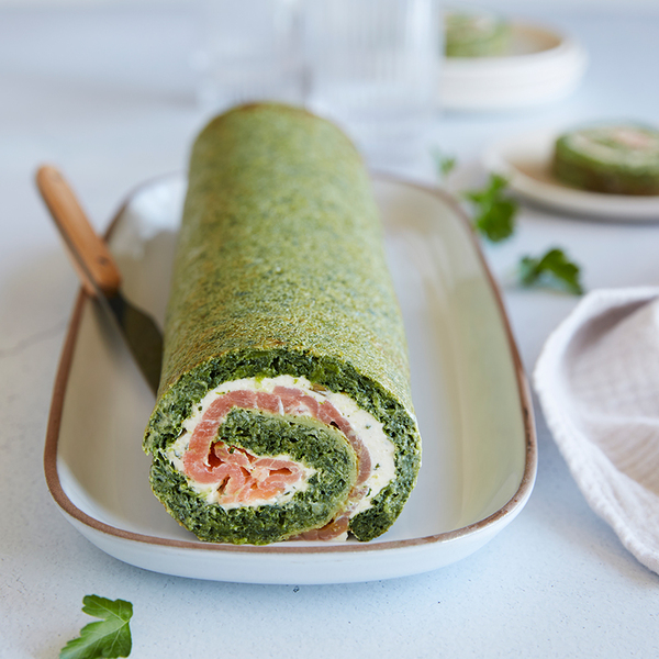 Roulé aux épinards, au saumon et Boursin®