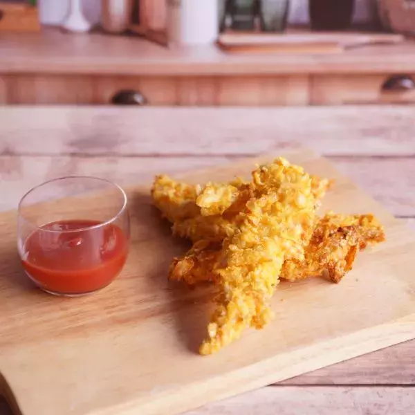 Poulet pané aux corn flakes