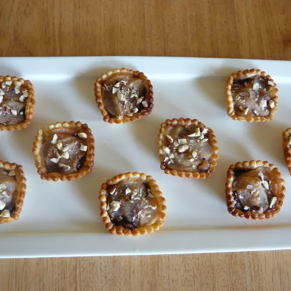 Tartelettes carrées poires & Nutella