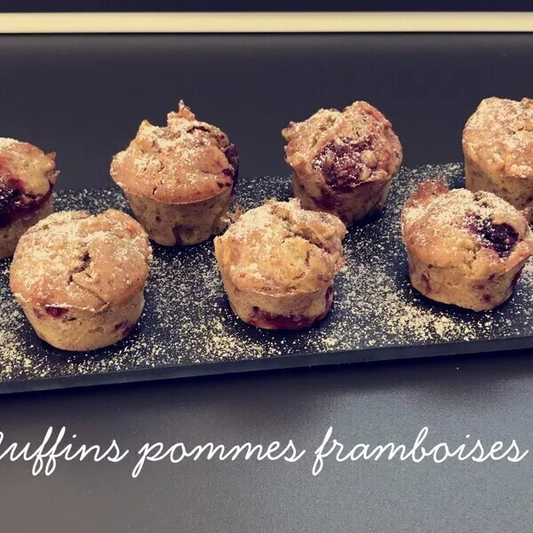 Muffins acidulés pommes framboises