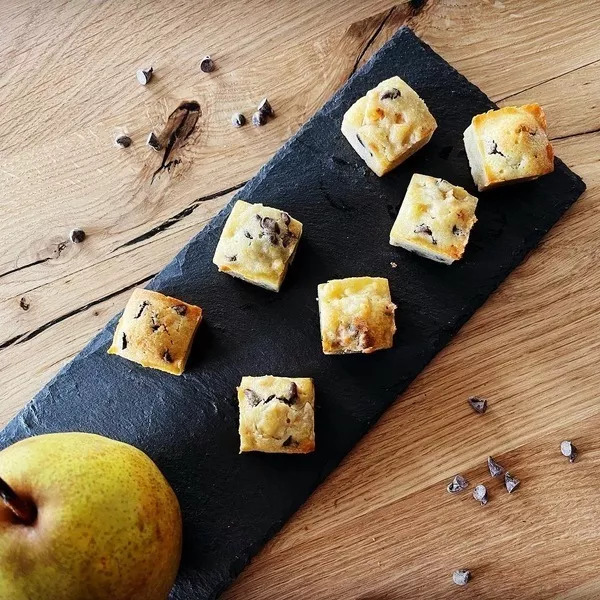 fondant poire pépites de chocolat