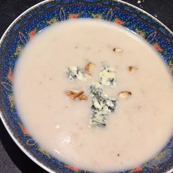 Velouté de pâtisson au bleu d'Auvergne (Dude)