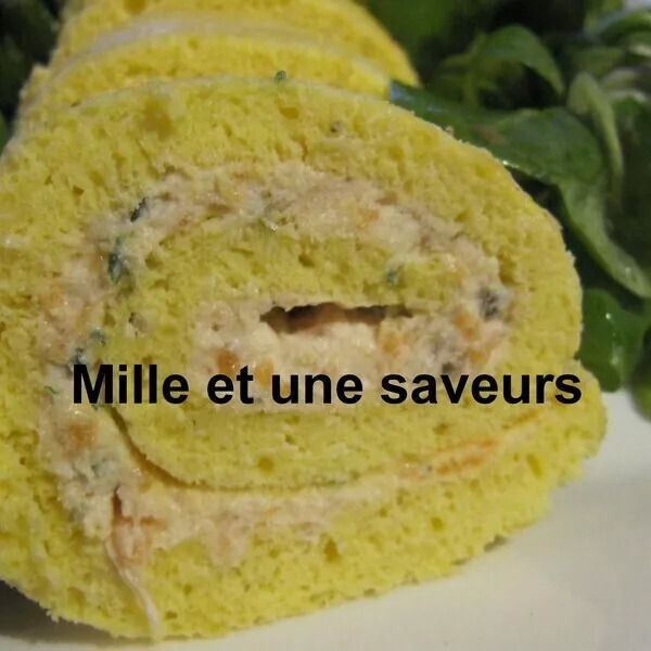 Roulé à la truite fumée et au fromage ail et fines herbes