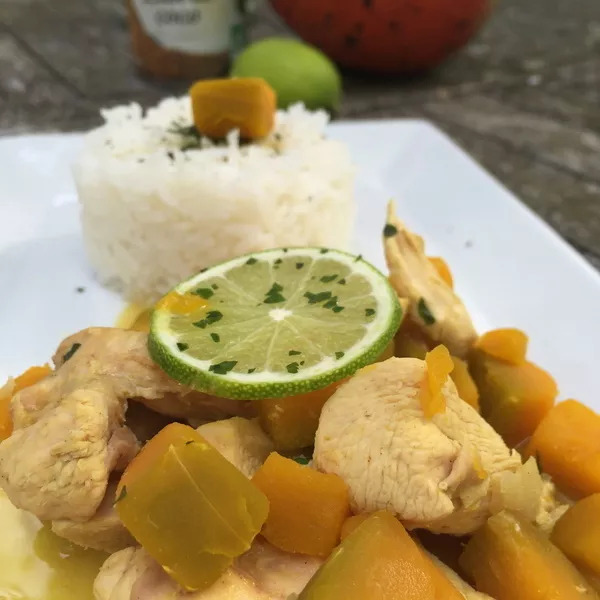 Curry de poulet à la courge Butternut 