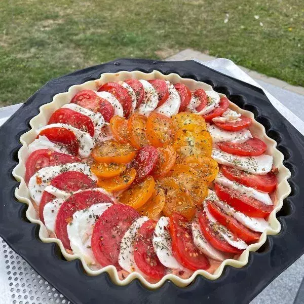 Tarte estivale aux tomates