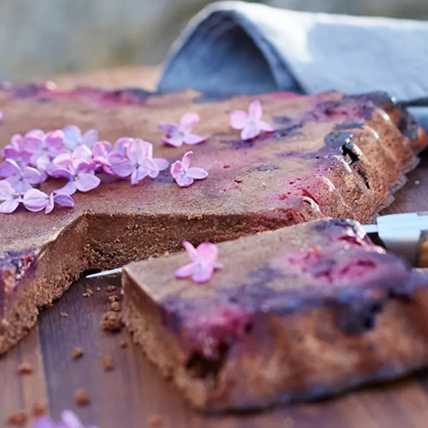 Clafoutis au chocolat cassis