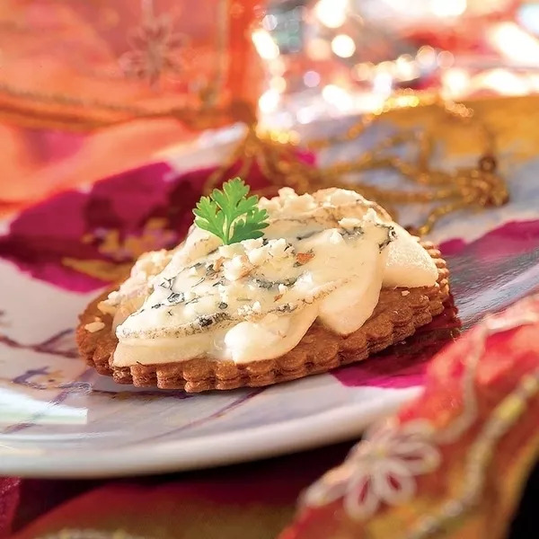 Tarte fine de Fourme d'Ambert à la poire