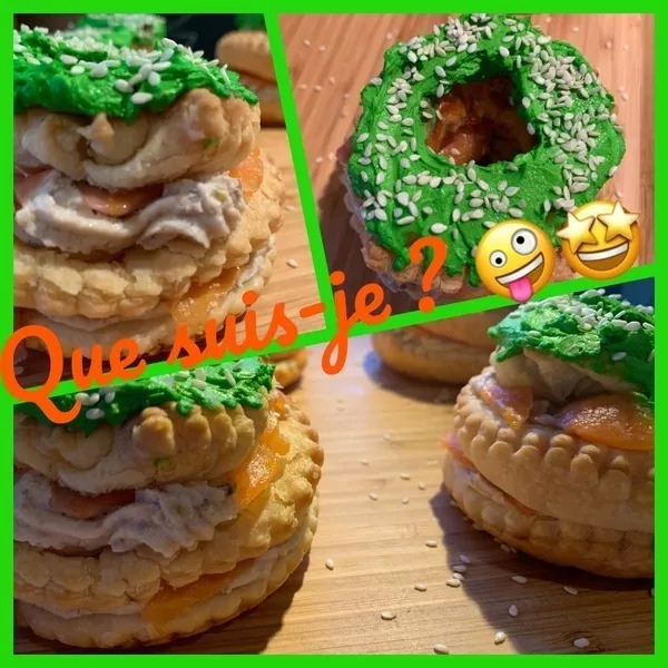 Cronuts  saumon mascarpone en habit vert