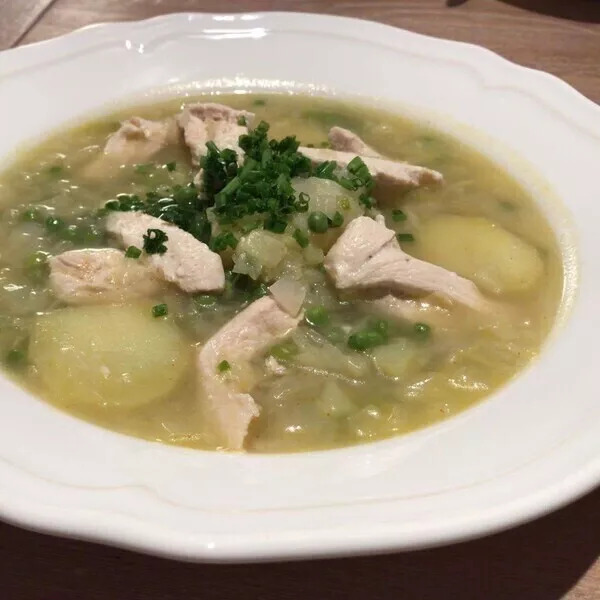 Bouillon blanc chou chinois au poulet