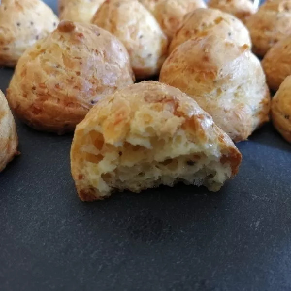 Gougères moutarde à l'ancienne