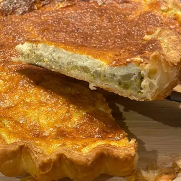 Tarte à la courgette et ails et fines herbes