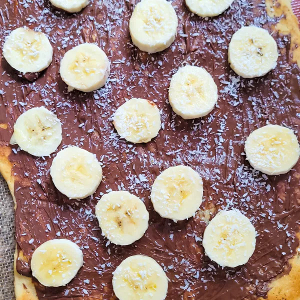 Pizza choco coco banane 