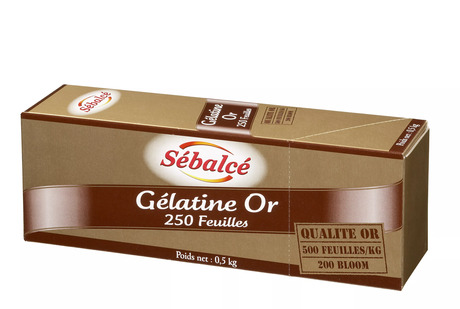 Gélatine de Porc Or 250 feuilles (0,5kg)