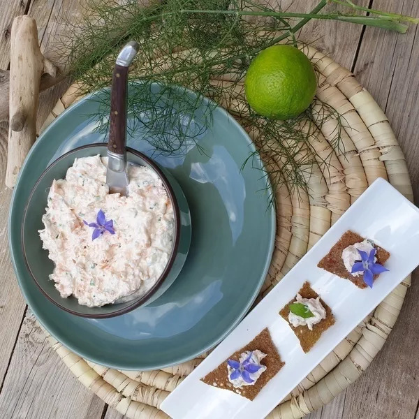 Rillettes de saumon et citron vert