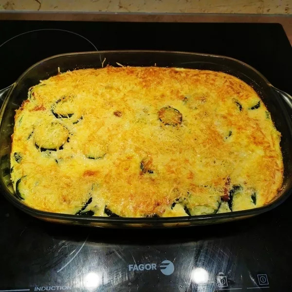 Gratin de courgettes riz et lardons