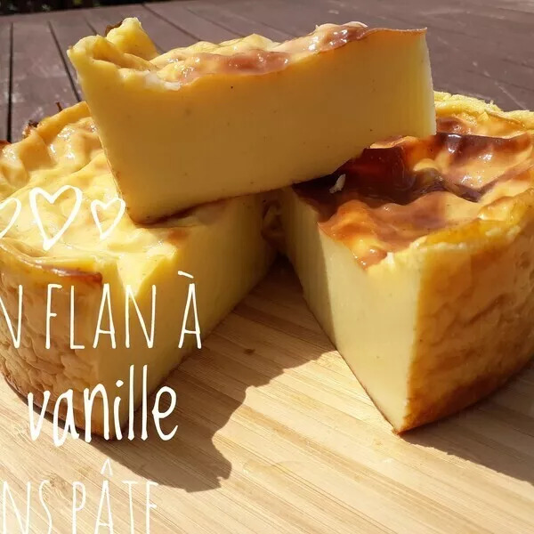 Flan à la vanille sans pâte