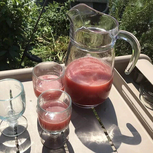 Boisson fraîche à la pastèque et citrons verts