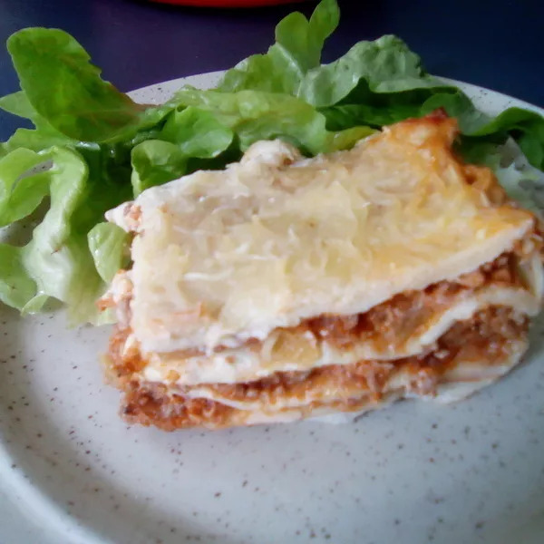 Lasagnes courgettes boeuf sauce tomates mascarpone