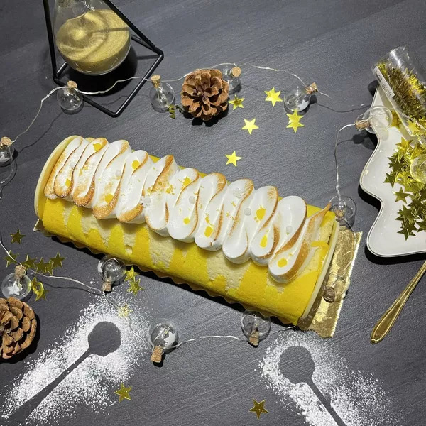 Buche façon tarte au citron meringuée