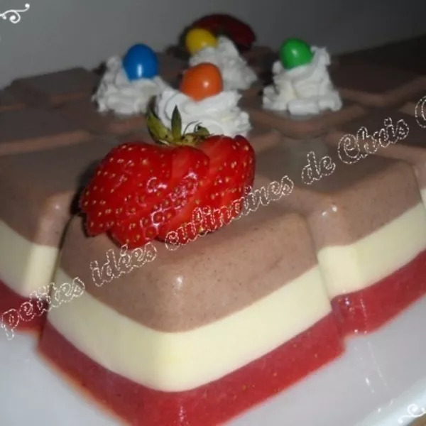 Entremets tricolore