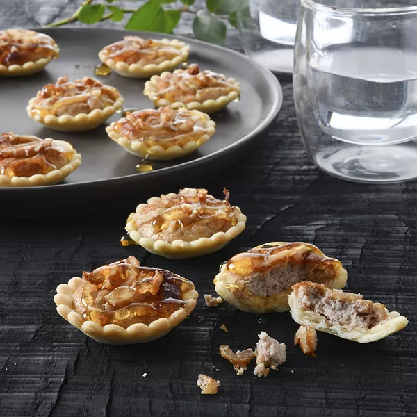 Tartelettes au miel, aux noix et au chèvre