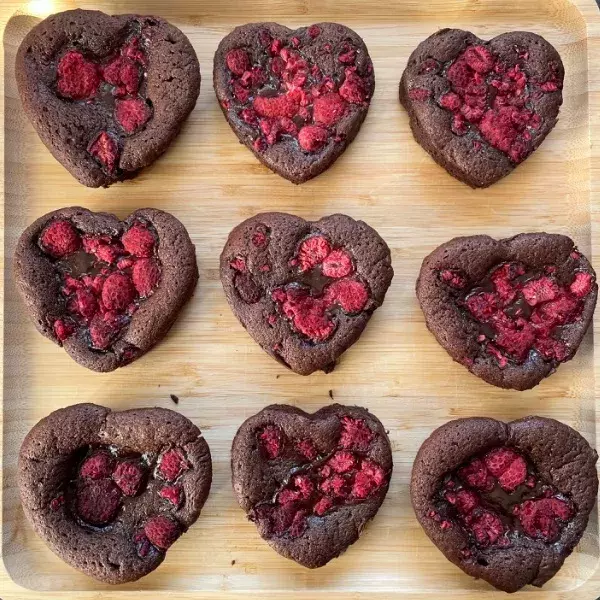 Cœurs fondants choco framboise