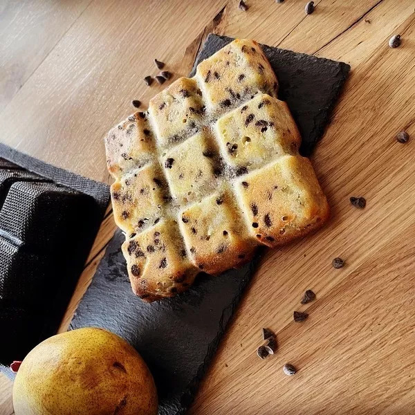 fondant poire pépites de chocolat