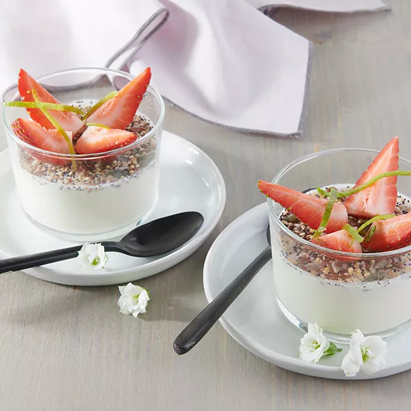 Mousse de fromage aux fraises