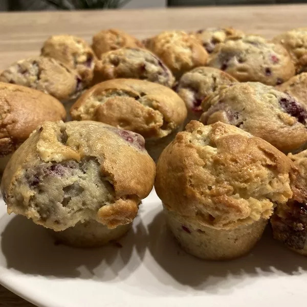 Muffins Chocolat blanc - Framboises