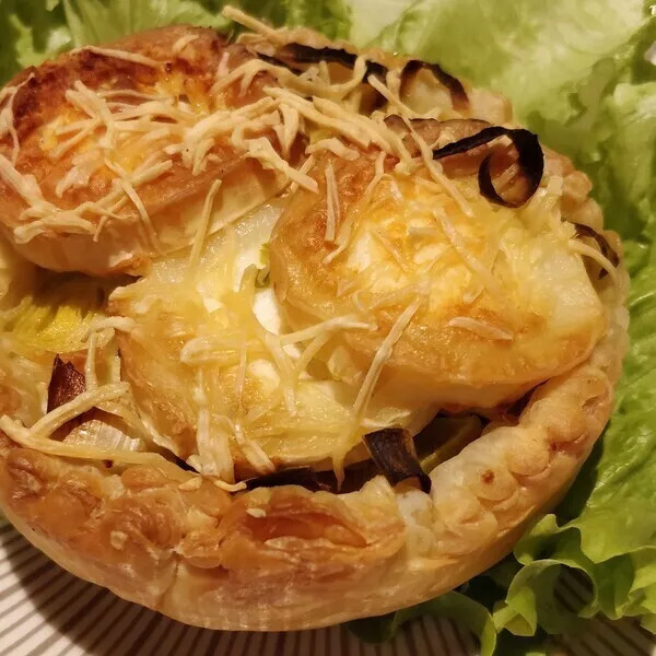 Tartelettes poireaux et fromage de chèvre