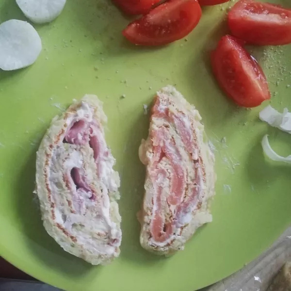 Roulé aux courgettes et aux jambon 