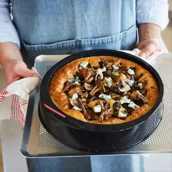 Tarte aux champignons et roquefort