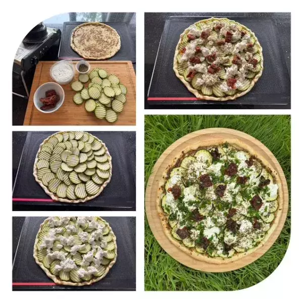 Tarte  courgette-chèvre