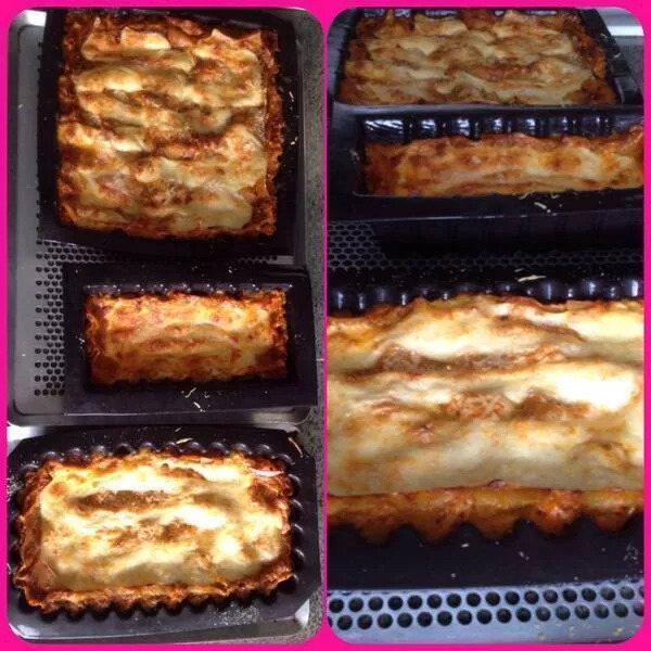 Lasagnes cuites dans les moules