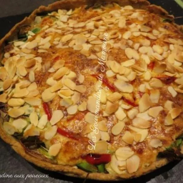 Tarte amandine aux poireaux