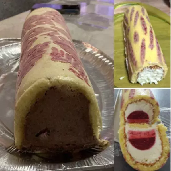 Bûche chocolat framboises 