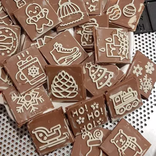 Carré de chocolat douceurs de Noël