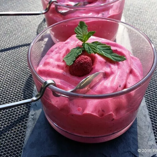 Mousse express framboises