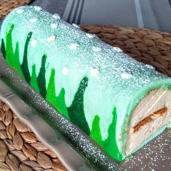 Bûche de Noel, Forêt sous la neige !