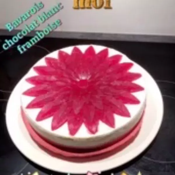 Bavarois chocolat blanc framboise