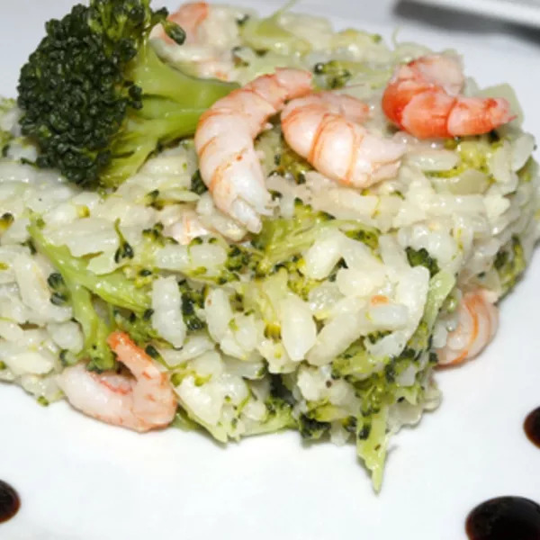 Risotto aux brocolis et crevettes