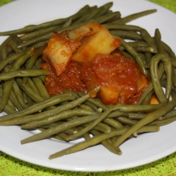 Haricots verts et pommes de terre à l'italienne