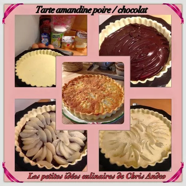 Tarte amandine poire/chocolat