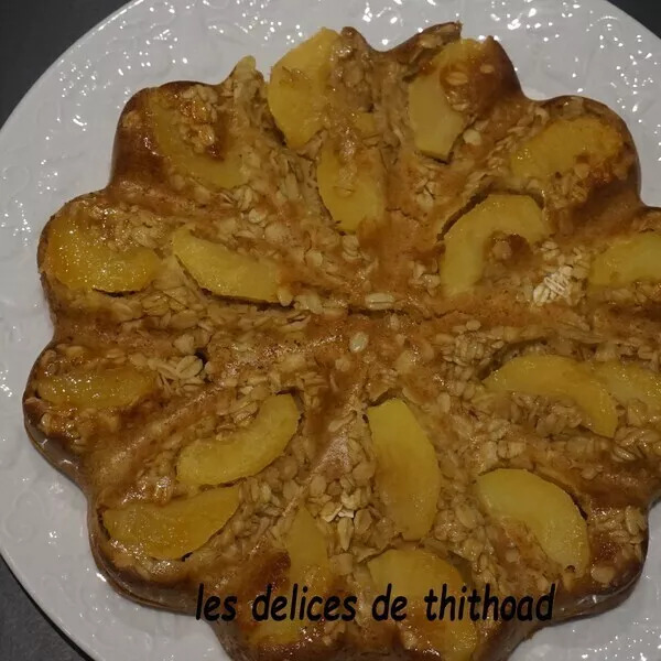 tatin de pommes aux flocons d'avoine