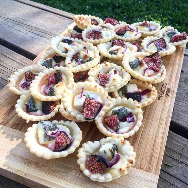 Minis tartelettes figue chèvre et miel