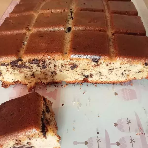 Cubicube aux pommes et pépites de chocolat