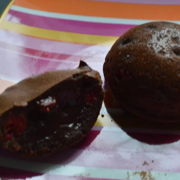 Fondant au chocolat aux framboises