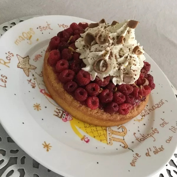 Cake aux framboises