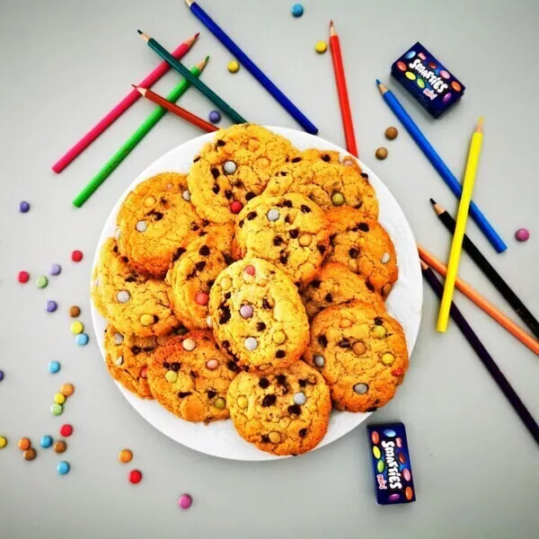 Cookies pépites de chocolats et Smarties