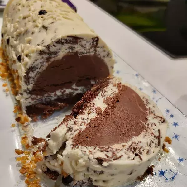 Bûche stracciatella 